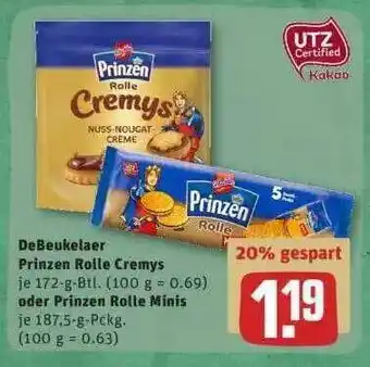 REWE Debeukelaer Prinzen Rolle Cremys Oder Prinzen Rolle Minis Angebot