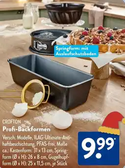 Aldi Süd CROFTON Profi-Backformen Angebot