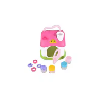 Netto Marken-Discount Moni Sortierspiel Elfenhaus QX-91163E Musik, Licht Formsortierspiel Formen Griff rosa Angebot