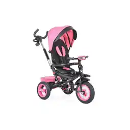 Netto Marken-Discount Tricycle, Dreirad Jockey Gummireifen Musik Sitz drehbar Schubstange verstellbar pink Angebot