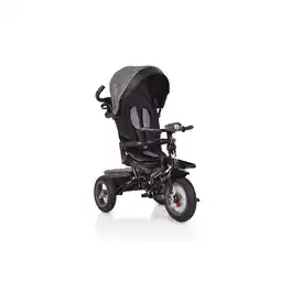 Netto Marken-Discount Tricycle, Dreirad Jockey Gummireifen Musik Sitz drehbar Schubstange verstellbar grau Angebot