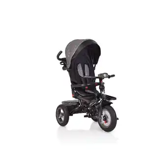 Netto Marken-Discount Tricycle, Dreirad Jockey Gummireifen Musik Sitz drehbar Schubstange verstellbar grau Angebot
