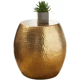 Netto Marken-Discount KADIMA DESIGN Beistelltisch ENNS: Orientalisch, Hammerschlag-Struktur, Aluminium, 42x42x42 cm Angebot