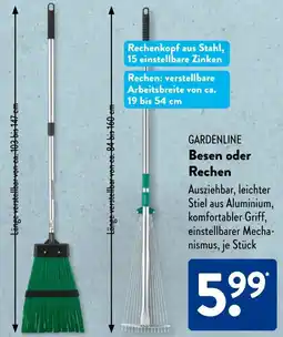 Aldi Süd GARDENLINE Besen oder Rechen Angebot