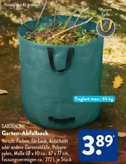 Aldi Süd GARDENLINE Garten-Abfallsack Angebot