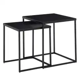 Netto Marken-Discount KADIMA DESIGN 2er Set Beistelltische, Industriestil, Stahlkonstruktion, Anti-Rutsch Angebot