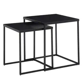 Netto Marken-Discount KADIMA DESIGN 2er Set Beistelltische, Industriestil, Stahlkonstruktion, Anti-Rutsch Angebot