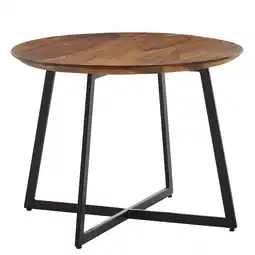 Netto Marken-Discount KADIMA DESIGN Haim-Couchtisch aus massivem Sheesham-Holz, Rund, Modernes Design, 60x60x45 cm Angebot