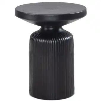 Netto Marken-Discount KADIMA DESIGN Eleganter Beistelltisch Schwarz, 40x40x50 cm, rund, Hammerschlag-Design Angebot