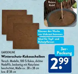 Aldi Süd GARDENLINE Winterschutz-Kokosscheiben Angebot