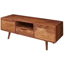 Netto Marken-Discount KADIMA DESIGN Massives Lowboard im Landhausstil, Fernsehkonsole mit Stauraum, Handgefertigt Angebot