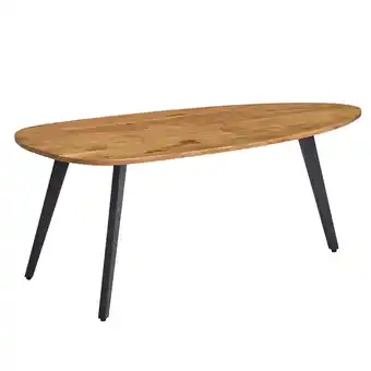 Netto Marken-Discount KADIMA DESIGN Couchtisch Akazie, Massivholz, moderne Nierenform, stabile Metallbeine Angebot