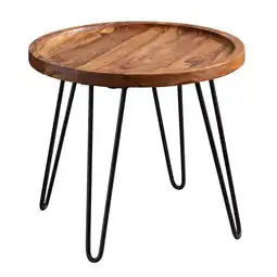 Netto Marken-Discount KADIMA DESIGN Couchtisch aus Sheeshamholz, Modernes Design mit Haarnadelbeinen Angebot