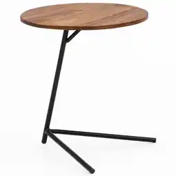 Netto Marken-Discount KADIMA DESIGN Industrial Beistelltisch Sheeshamholz und Metall, Große Tischplatte, Trendiger Look Angebot