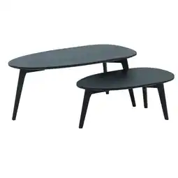 Netto Marken-Discount KADIMA DESIGN Retro Couchtische aus Mango Massivholz, 2er Set für stilvollen Wohnbereich Angebot