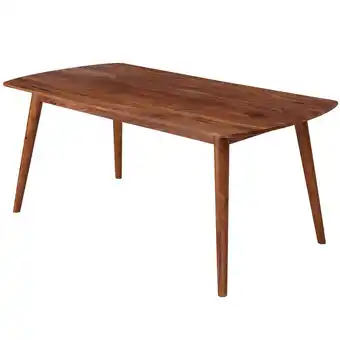 Netto Marken-Discount KADIMA DESIGN Massivholz Esstisch im modernen Landhausstil, Sheesham, abgerundete Ecken Angebot