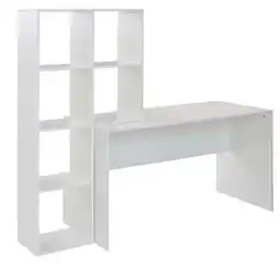 Netto Marken-Discount KADIMA DESIGN Großer Schreibtisch mit Regal, Puristisches Design, Melaminharzbeschichtung Angebot