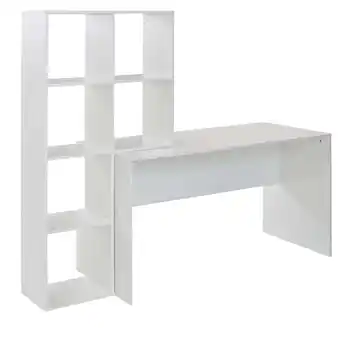 Netto Marken-Discount KADIMA DESIGN Großer Schreibtisch mit Regal, Puristisches Design, Melaminharzbeschichtung Angebot