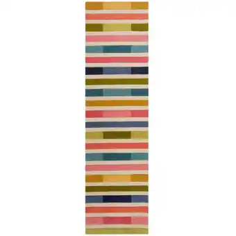 Netto Marken-Discount Luxuriöser Wollteppich Derwent Gemma mit Streifenmuster. Farbe: Multi, 60x230 cm Kadima Design Angebot