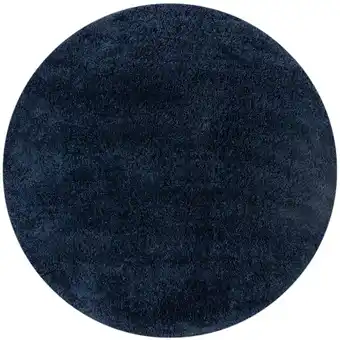 Netto Marken-Discount Strapazierfähiger & Kuscheliger Hochflor-Teppich Lyne. Farbe: Blau, 133x133 cm Kadima Design Angebot