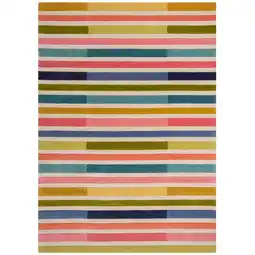 Netto Marken-Discount Luxuriöser Wollteppich Derwent Gemma mit Streifenmuster. Farbe: Multi, 200x290 cm Kadima Design Angebot