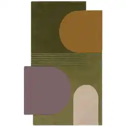 Netto Marken-Discount Abstrakt-Geometrischer Wollteppich Thames Lily - Farbe: Grün, 200x290 cm Kadima Design Angebot