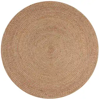 Netto Marken-Discount Handgewebter Jute-Teppich in Naturtönen Eden. Farbe: Braun-Rosa, 180x180 cm Kadima Design Angebot