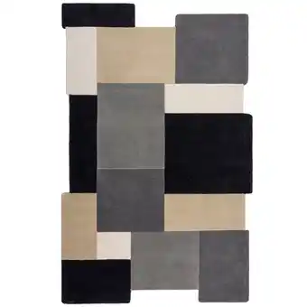 Netto Marken-Discount Handgetufteter Wollteppich THAMES EVA - Geometrisch & Modern KADIMA DESIGN Angebot