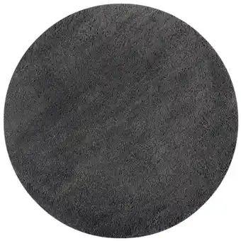 Netto Marken-Discount Strapazierfähiger & Kuscheliger Hochflor-Teppich Lyne. Farbe: Anthrazit, 133x133 cm Kadima Design Angebot