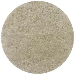 Netto Marken-Discount Strapazierfähiger & Kuscheliger Hochflor-Teppich Lyne. Farbe: Beige, 133x133 cm Kadima Design Angebot