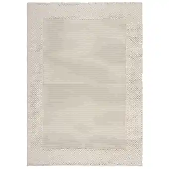 Netto Marken-Discount Exklusiver Wohnzimmerteppich Calder, Wolle-Polyester-Mix, Farbe: Beige, 160x230 cm Kadima Design Angebot
