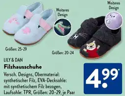 Aldi Süd LILY & DAN Filzhausschuhe Angebot