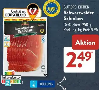 Aldi Süd GUT DREI EICHEN Schwarzwälder Schinken Angebot
