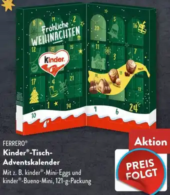 Aldi Süd FERRERO Kinder Tisch Adventskalender Angebot