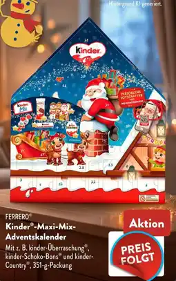 Aldi Süd FERRERO Kinder Maxi-Mix Adventskalender Angebot