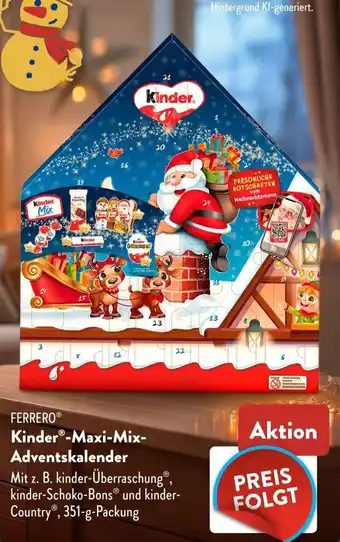 Aldi Süd FERRERO Kinder Maxi-Mix Adventskalender Angebot