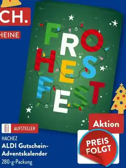 Aldi Süd HACHEZ ALDI Gutschein Adventskalender Angebot