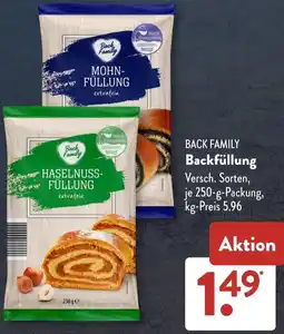 Aldi Süd BACK FAMILY Backfüllung Angebot