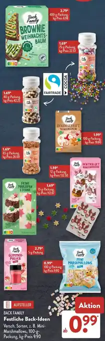 Aldi Süd BACK FAMILY Festliche Back-Ideen Angebot