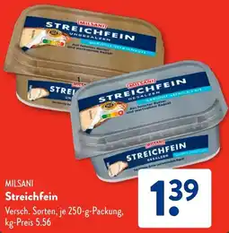 Aldi Süd MILSANI Streichfein Angebot