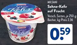 Aldi Süd MILSANI Sahne-Kefir auf Frucht Angebot