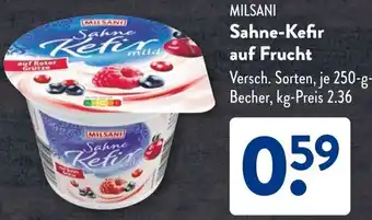 Aldi Süd MILSANI Sahne-Kefir auf Frucht Angebot