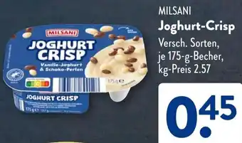Aldi Süd MILSANI Joghurt-Crisp Angebot