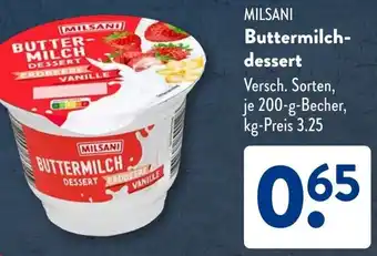 Aldi Süd MILSANI Buttermilchdessert Angebot