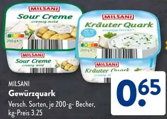 Aldi Süd MILSANI Gewürzquark Angebot