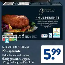 Aldi Süd GOURMET FINEST CUISINE Knusperente Angebot