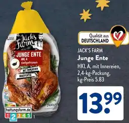 Aldi Süd JACK'S FARM Junge Ente Angebot