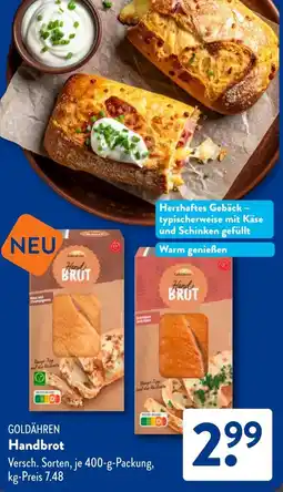 Aldi Süd GOLDÄHREN Handbrot Angebot