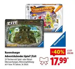 Lidl Adventskalender tiptoi /Exit Angebot