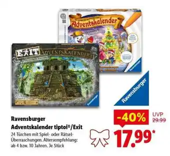 Lidl Adventskalender tiptoi /Exit Angebot